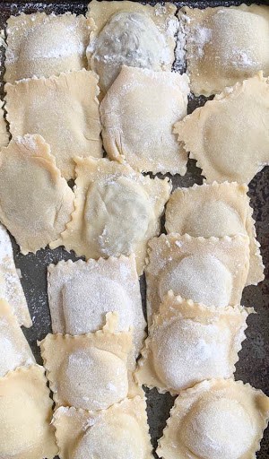 freezing homemade ravioli 