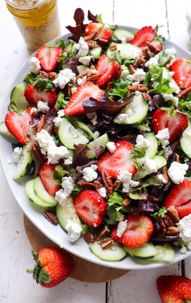 Strawberry and Baby Lettuce Spring Salad 