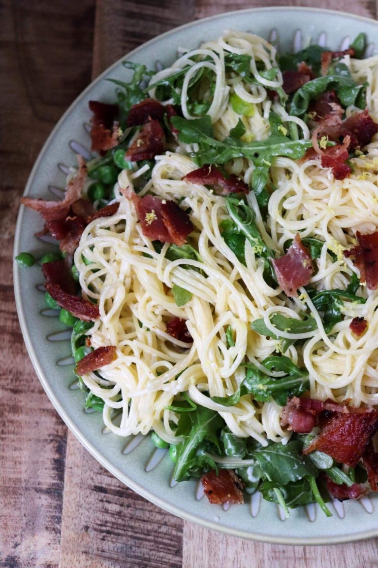 Pasta with Peas and Bacon - Season & Thyme