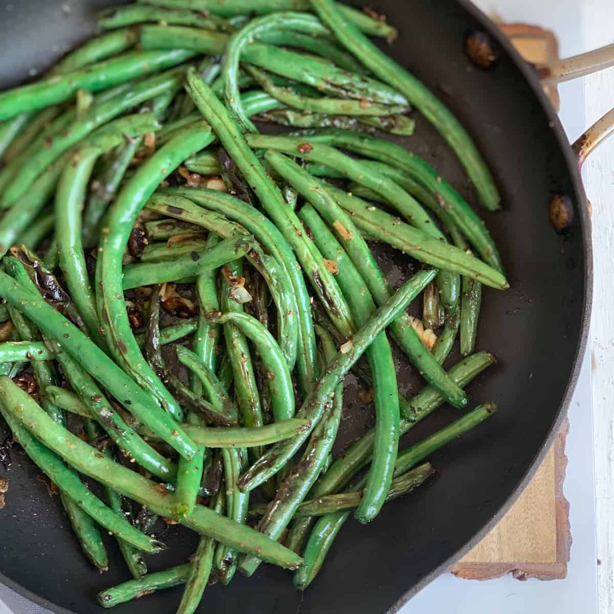 Crispy Fried Garlic Green Beans - Season & Thyme