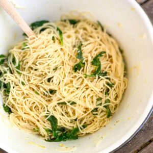 lemon arugula pasta featured