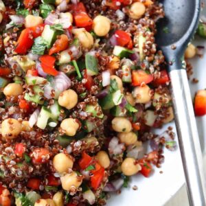 rainbow quinoa salad featured