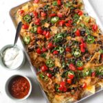 shredded chicken nachos featured