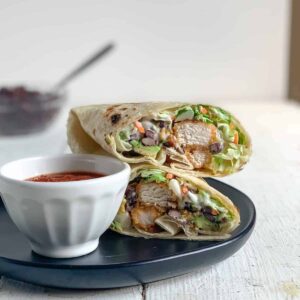 southwest crispy chicken wrap featured