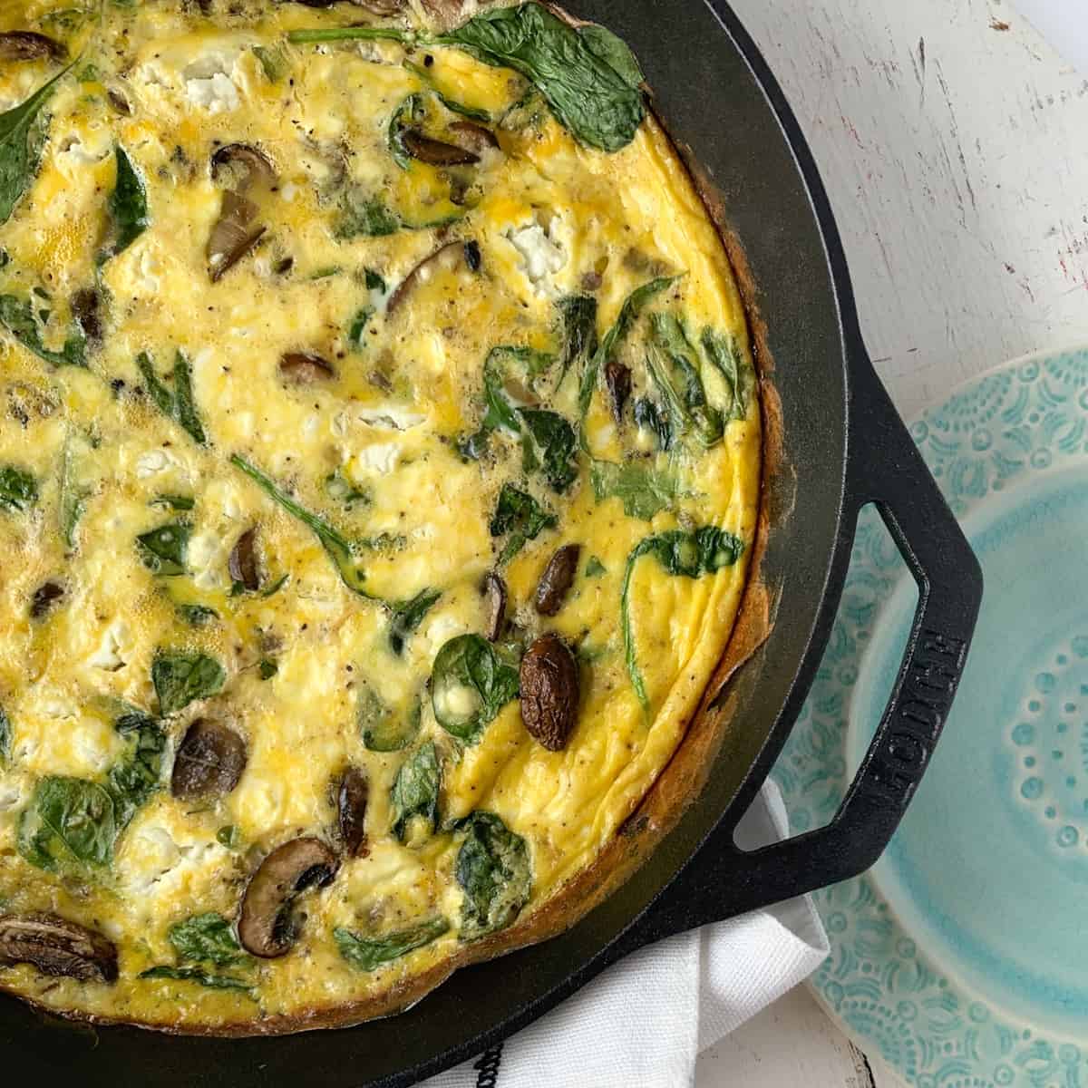 Mushroom, Arugula, and Goat Cheese Frittata Season & Thyme