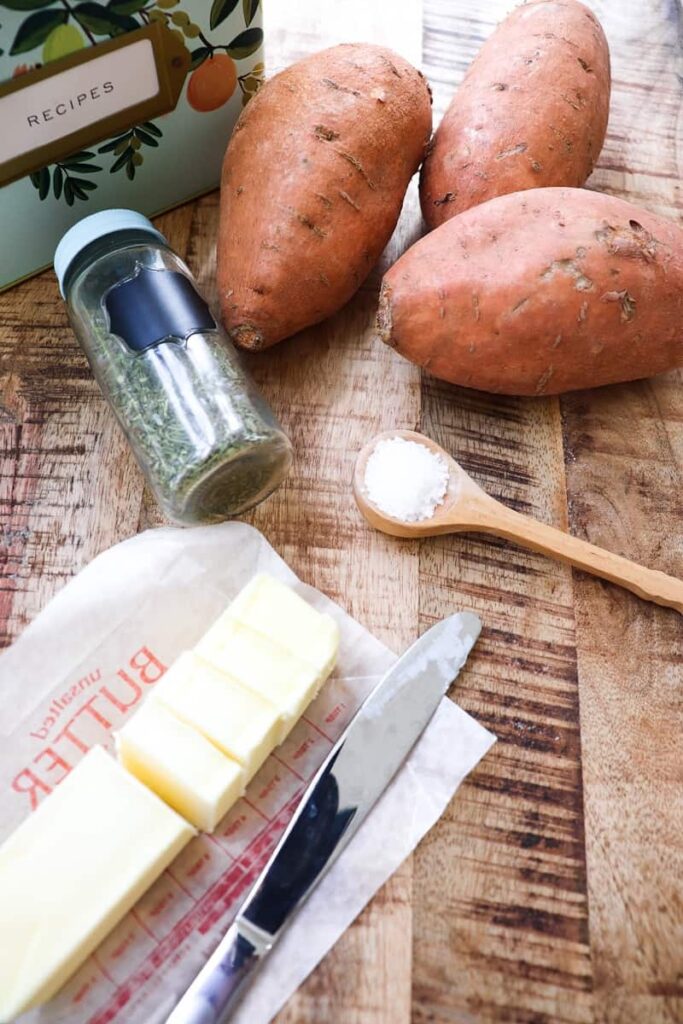 ingredients for whipped sweet potatoes