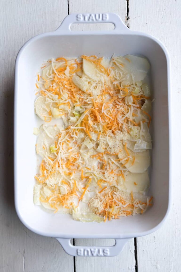 Cheesy Leeks and Potatoes Au Gratin - Season & Thyme