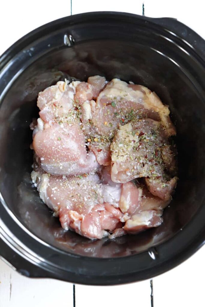 italian seasoning on chicken thighs in crock pot