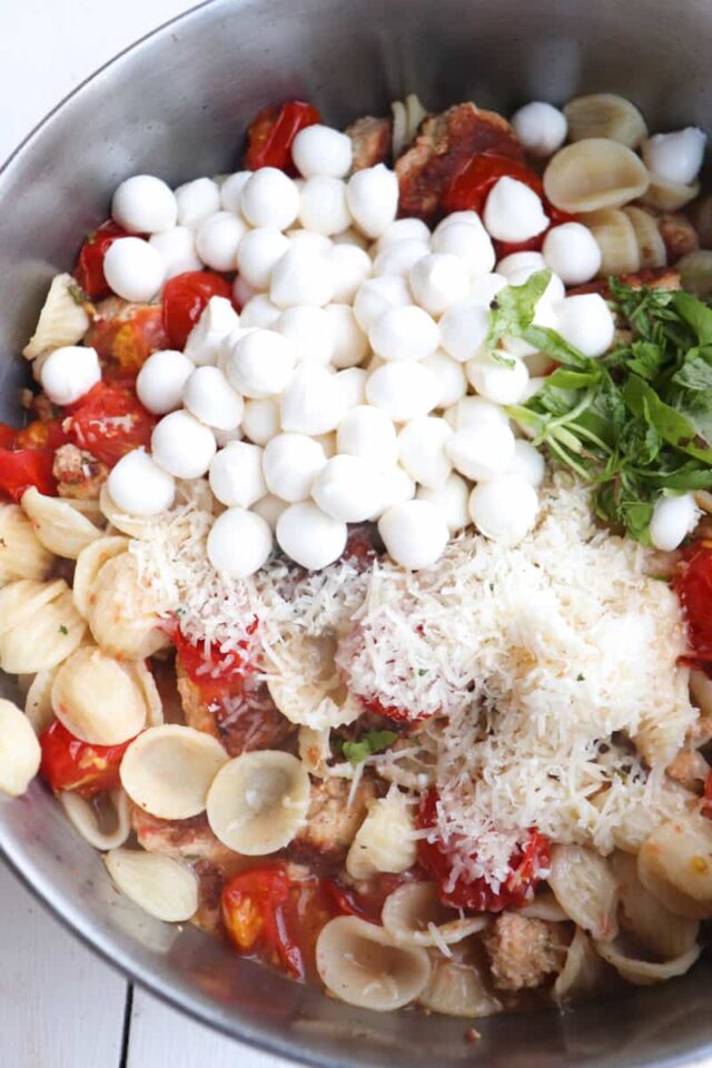 Orecchiette with Baby Chicken Meatballs Season & Thyme