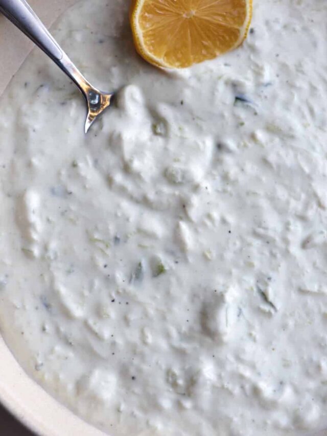 Garlicky Greek Yogurt Tzatziki Sauce