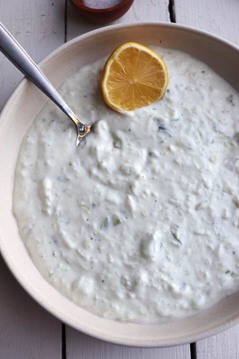 Garlicky Greek Yogurt and Cucumber Sauce (Tzatziki Sauce) - Season & Thyme