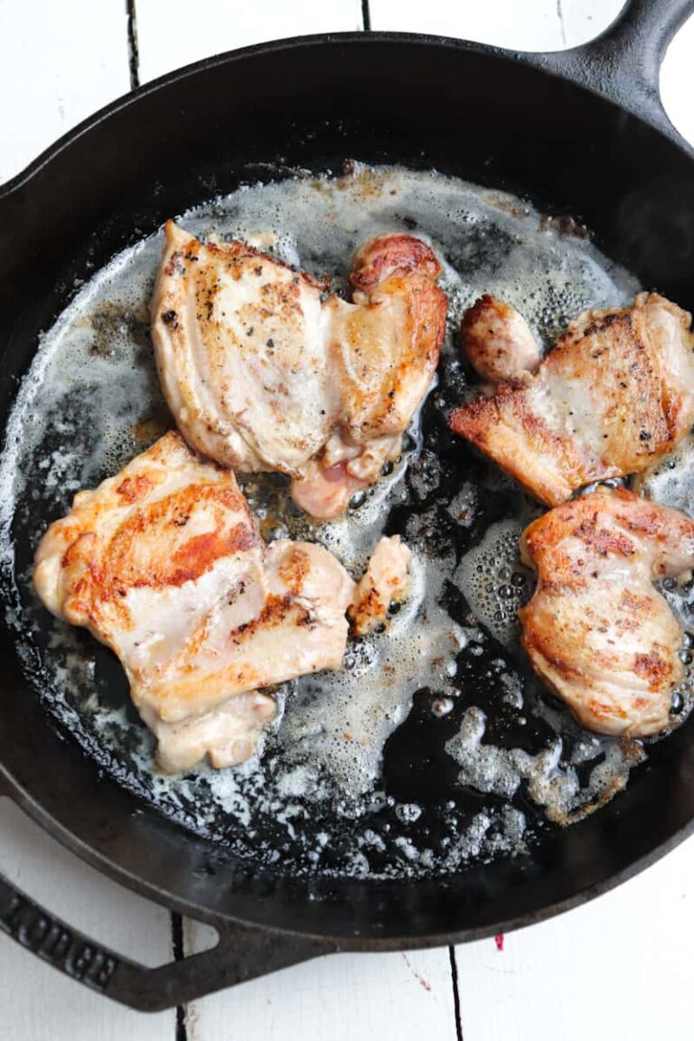 Cast Iron Chicken Thighs with Garlic Season & Thyme
