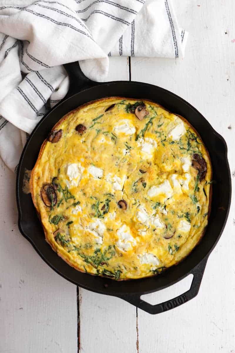 Arugula, Mushroom, and Goat Cheese Frittata (Low Carb) Season & Thyme