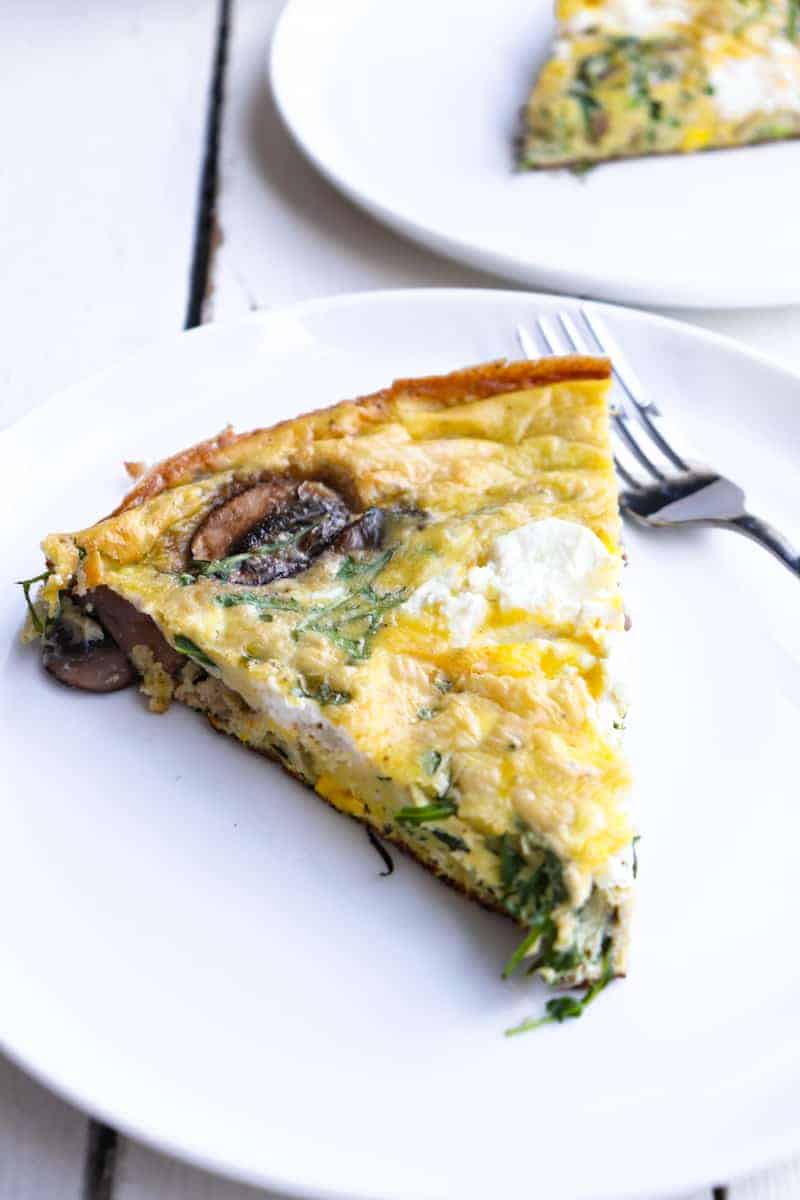 Arugula, Mushroom, and Goat Cheese Frittata (Low Carb) Season & Thyme