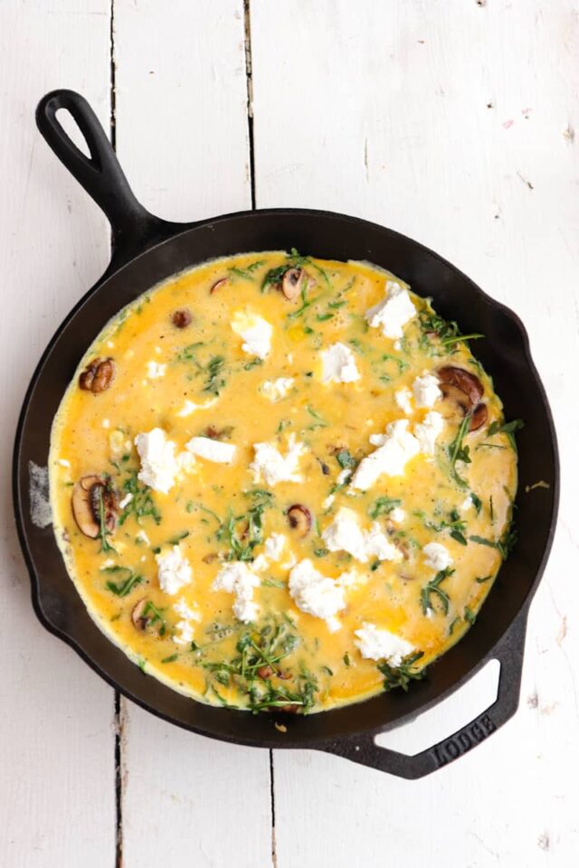 Arugula, Mushroom, and Goat Cheese Frittata (Low Carb) Season & Thyme
