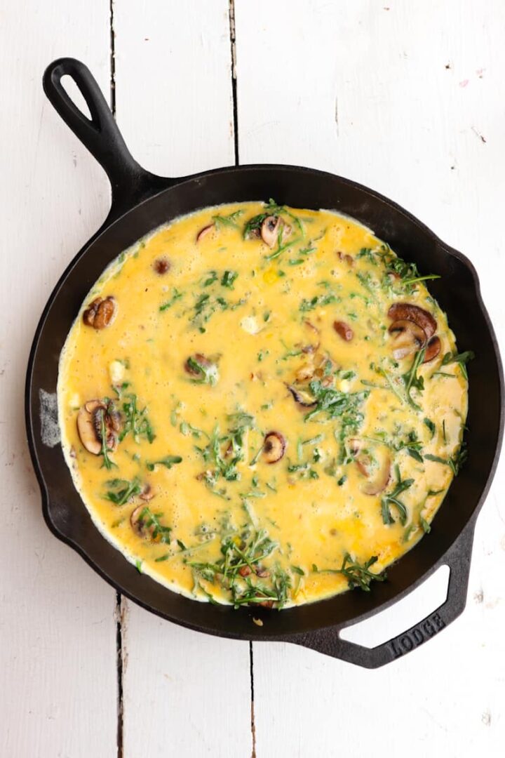 Arugula, Mushroom, and Goat Cheese Frittata (Low Carb) Season & Thyme