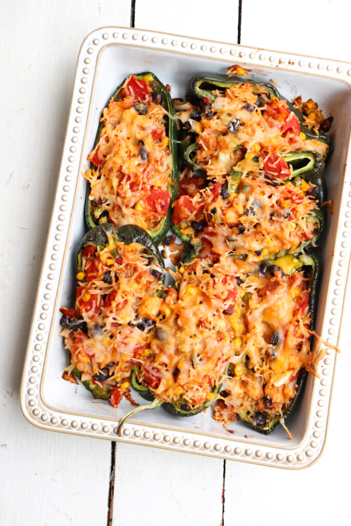 Spicy Chicken Stuffed Poblano Peppers - Season & Thyme