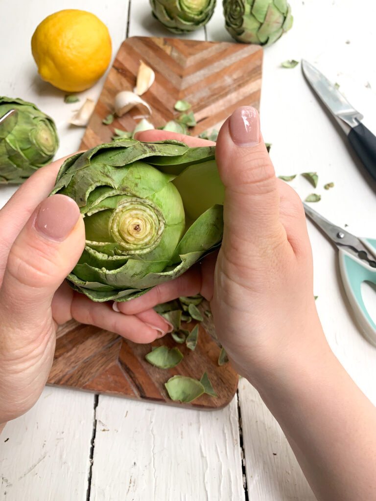 Ninja Foodi Whole Artichokes (Instant Pot) Season & Thyme