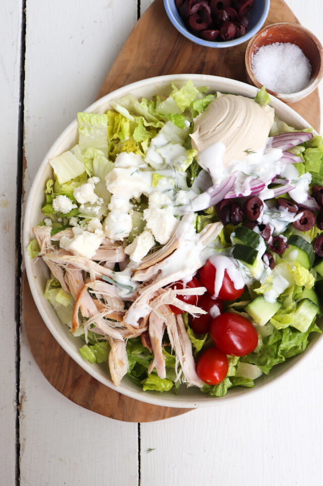 Gyros Salad With Chicken Season And Thyme 4169