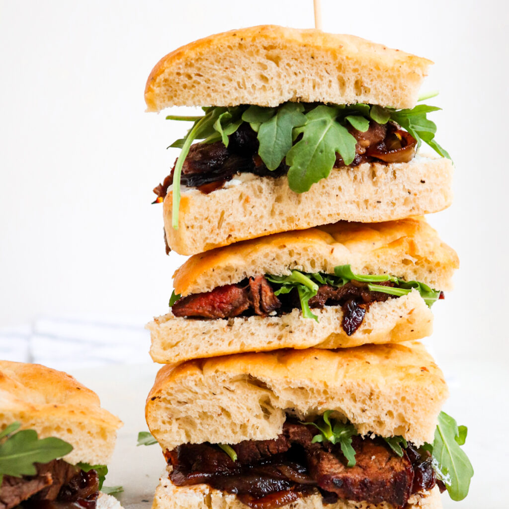 Steak Sandwich {Caramelized Onions + Brie} –