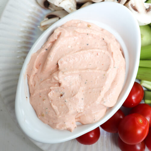 cream cheese french dressing dip Easy Veggie Cream Cheese Dip