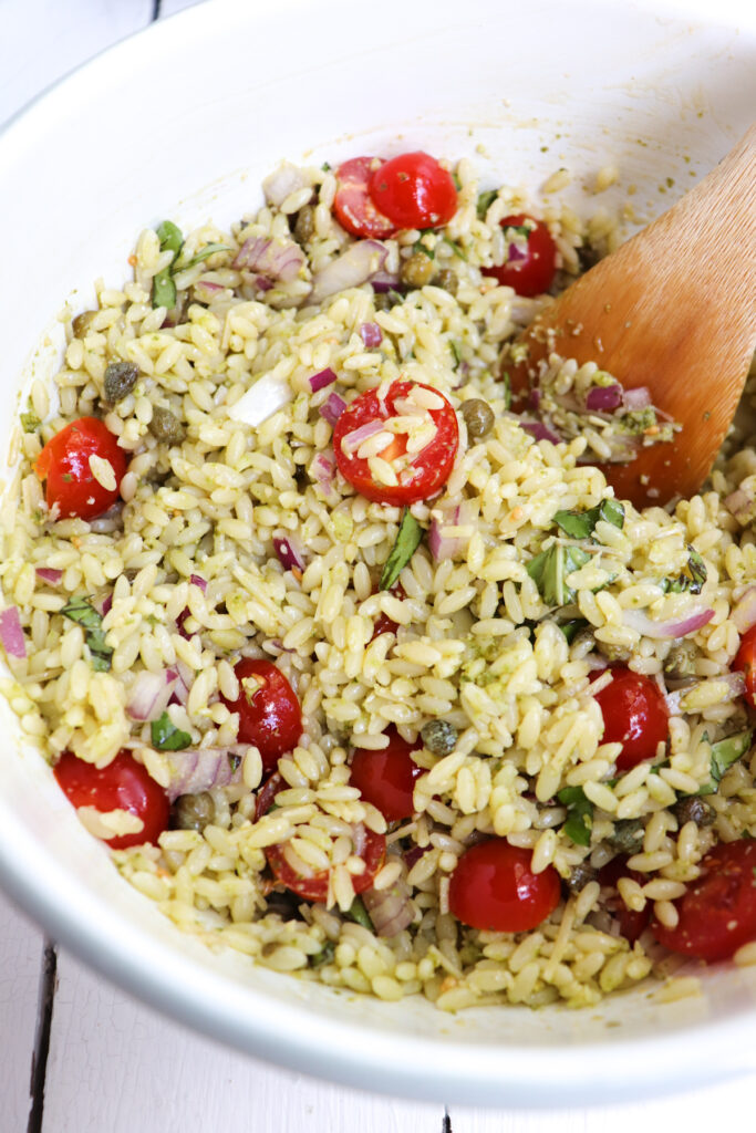 Pesto Orzo Salad Season & Thyme