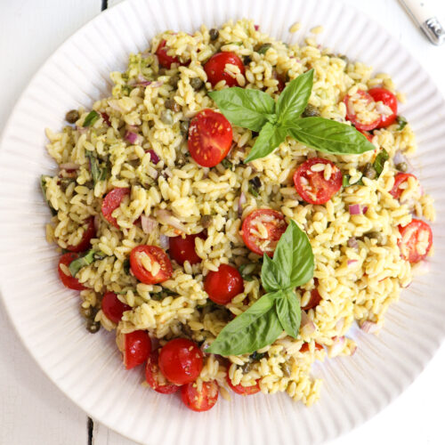Pesto Orzo Salad Season & Thyme
