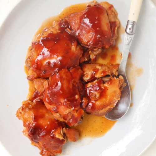 Slow Cooker BBQ Chicken Thighs Season & Thyme