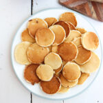 platter of silver dollar pancakes.