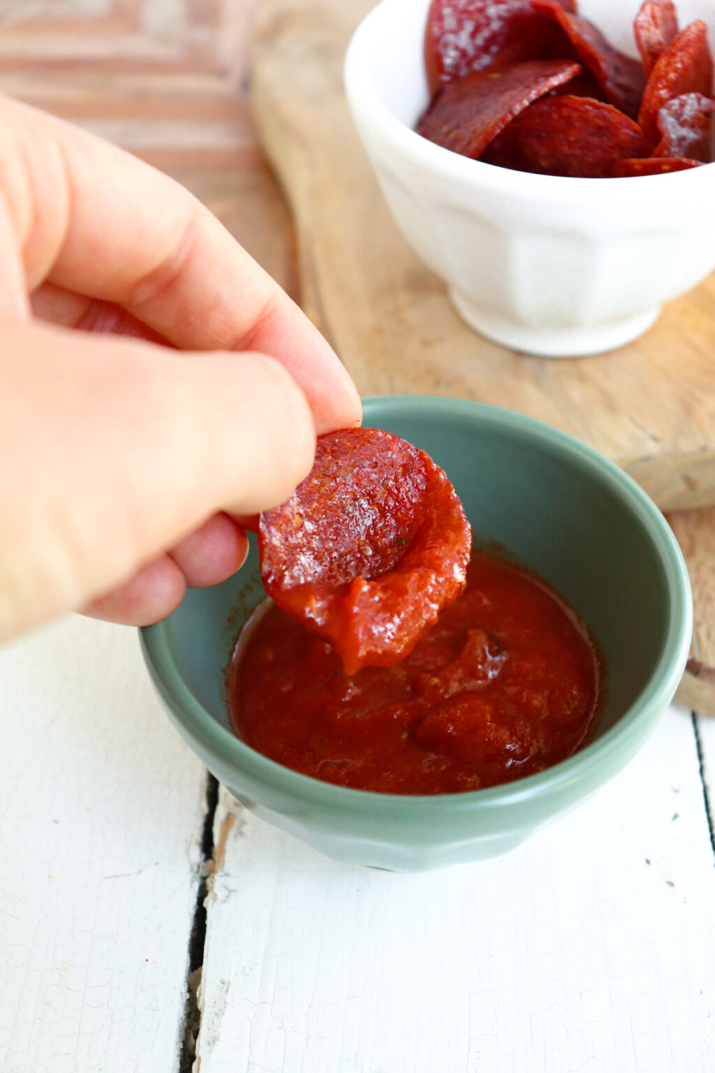 Air Fryer Pepperoni Chips Season & Thyme