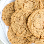 almond flour peanut butter cookies close up.