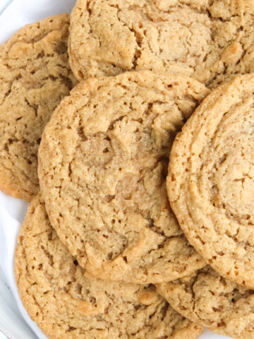 almond flour peanut butter cookies close up.