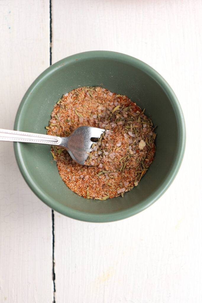 dry rub spices mixed together.
