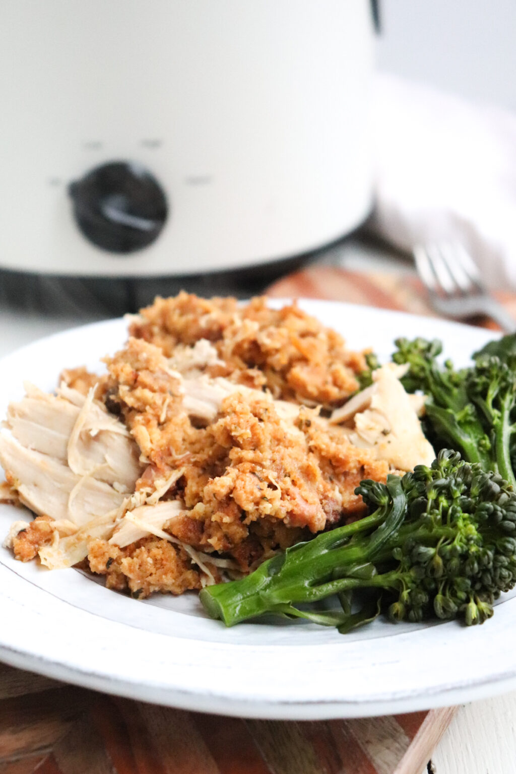 4 ingredient slow cooker chicken with stuffing - Season & Thyme