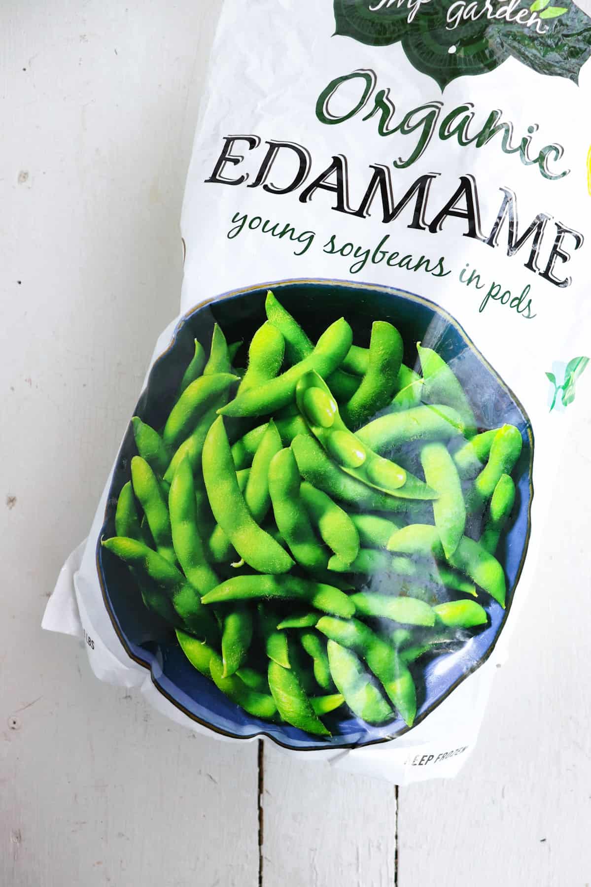 package of frozen edamame.