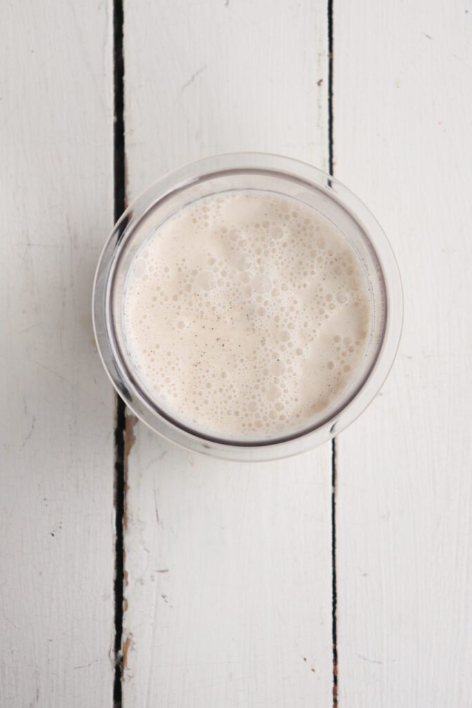 vanilla ice cream base added to ninja pint.