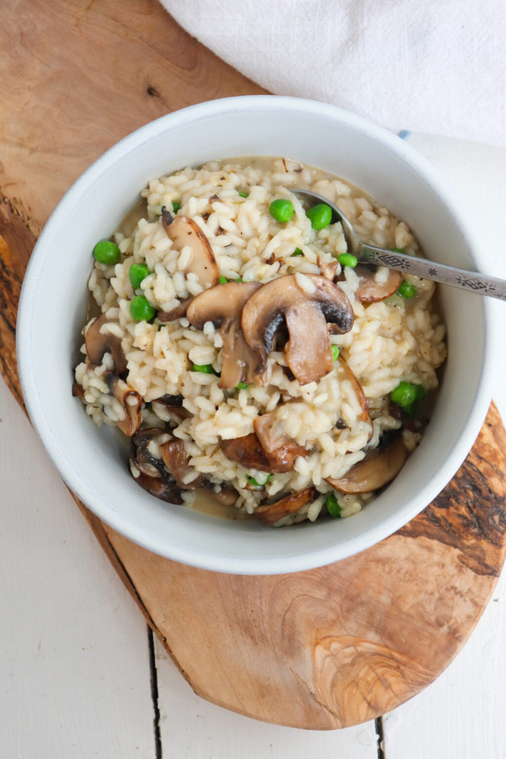 Mushroom Pea Risotto - Season & Thyme