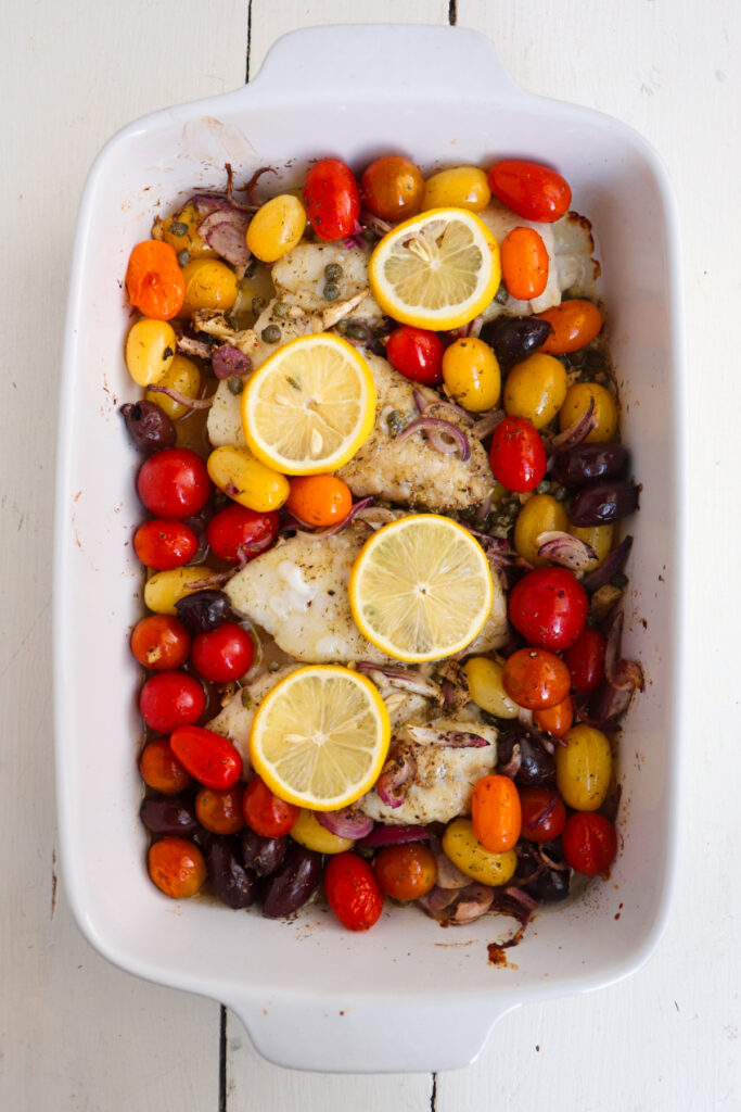 Baked Mediterranean Cod - Season & Thyme