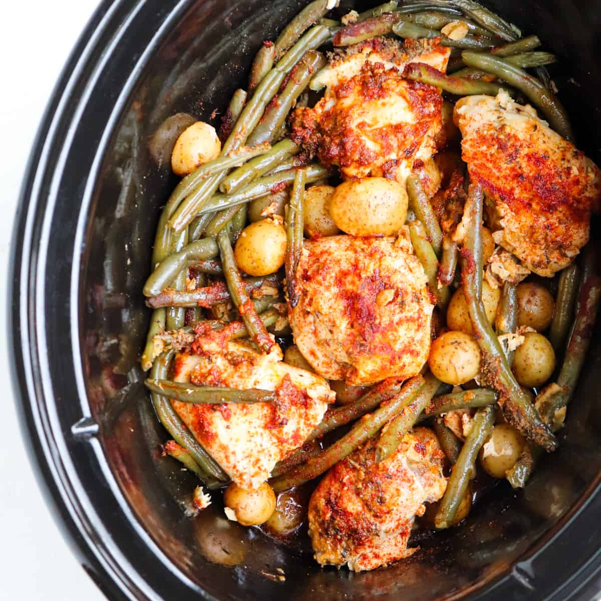 Crockpot Parmesan Garlic Chicken (healthy) - Hello Spoonful