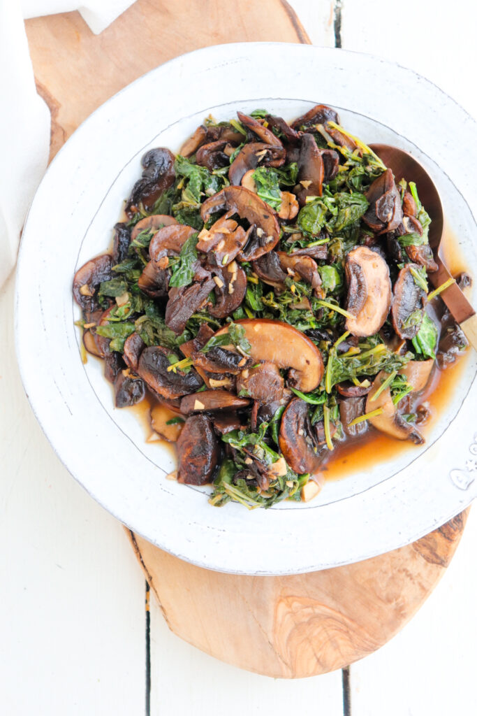Sautéed Kale and Mushrooms - Season & Thyme