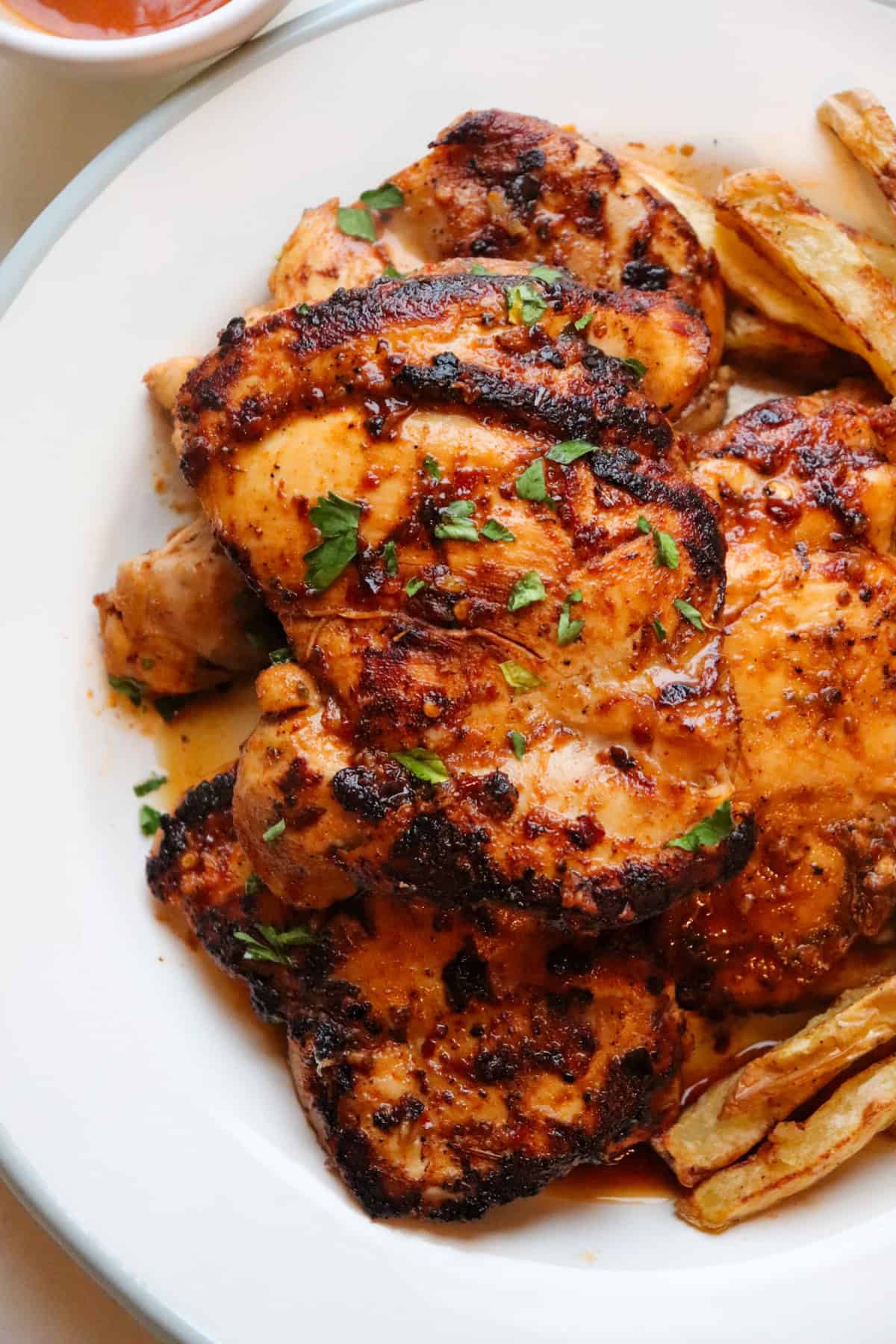 nandos copycat chicken on a plate.