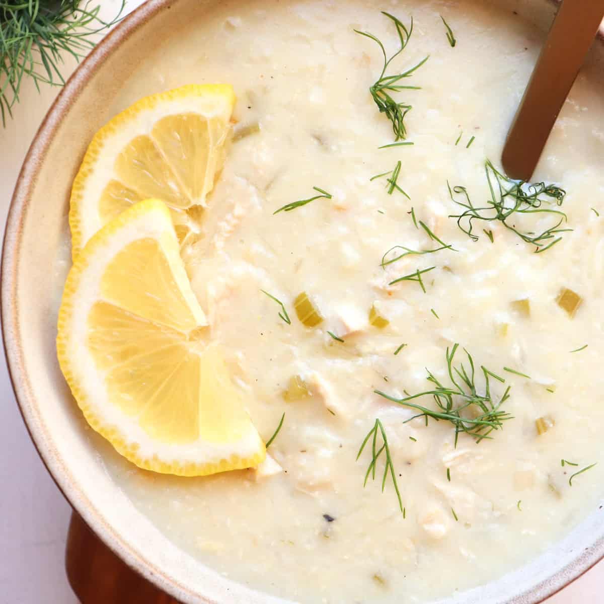 Greek Lemon Rice Soup
