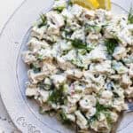 featured image for tzatziki chicken salad.