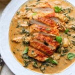 featured image for spinach artichoke chicken.