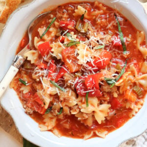 featured image for sausage and pepper soup.